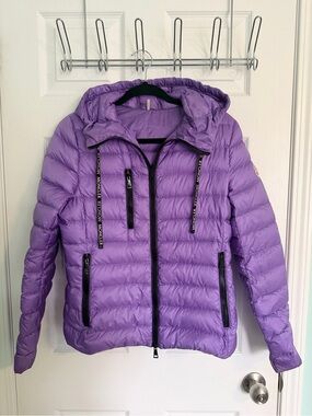 Moncler Lavender Quilted Hooded Puffer Jacket